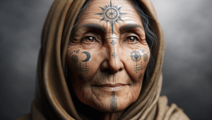 amazigh face tatoo